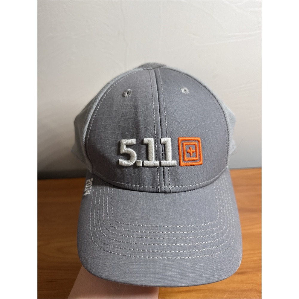 5.11 Tactical Hat Mens OSFM Gray Logo Mesh Back Adjustable Baseball Cap 2014